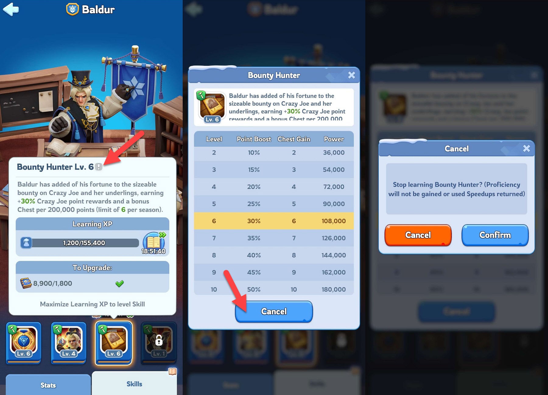 Whiteout Survival Experts - How To Cancel Experts Skill Learning