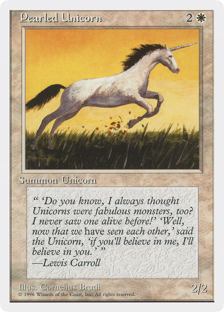 Pearled Unicorn Card Image