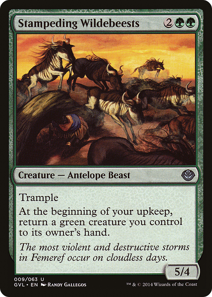 Stampeding Wildebeests Card Image