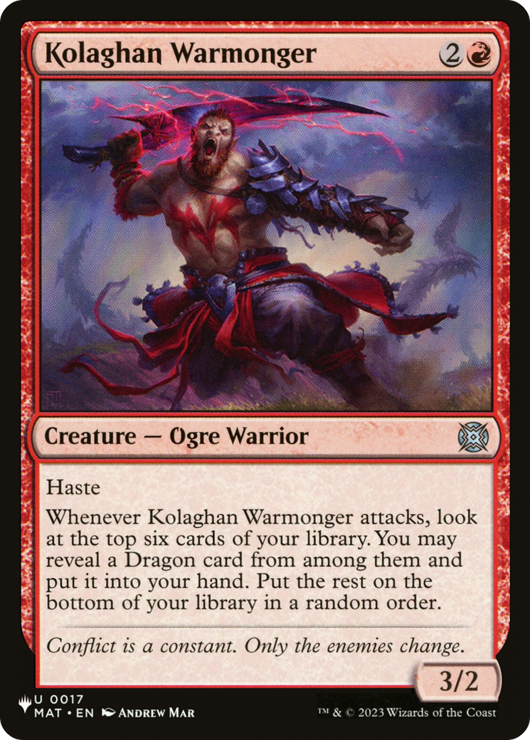 Kolaghan Warmonger Card Image