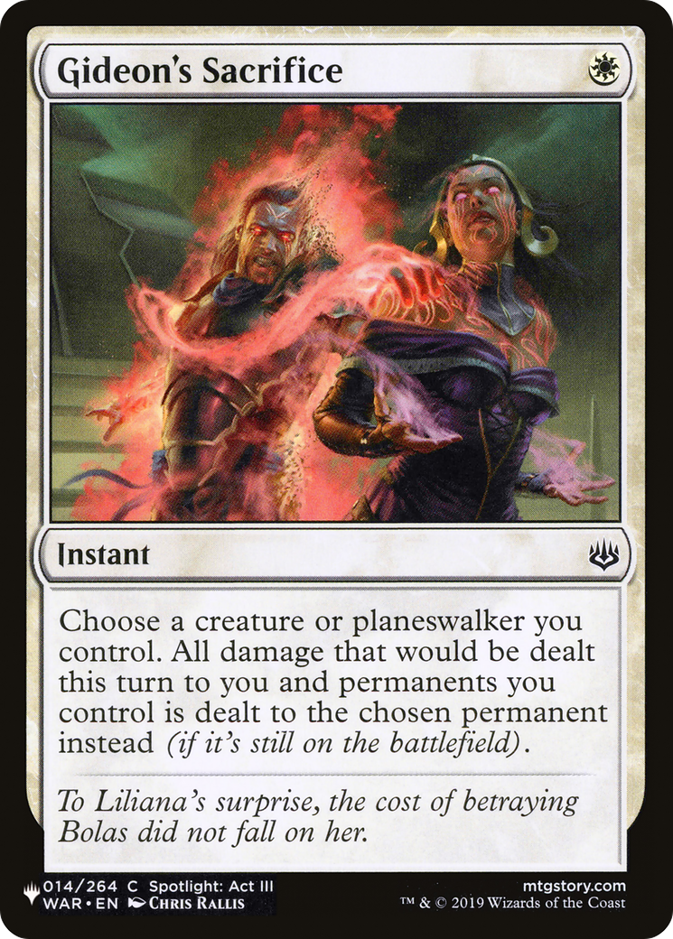 Gideon's Sacrifice Card Image