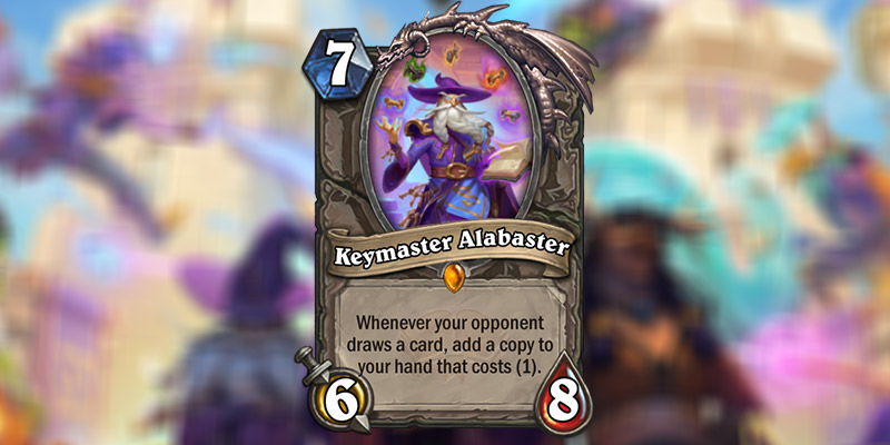 Keymaster Alabaster is a New Legendary Card Revealed for Hearthstone's Scholomance Academy Expansion