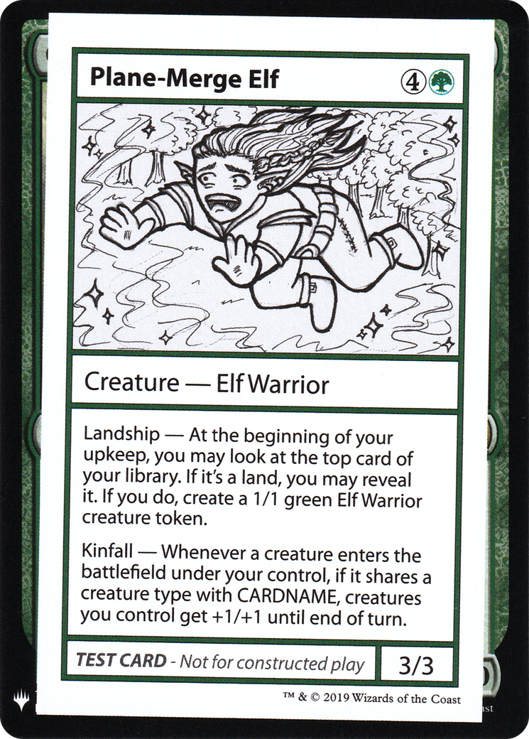 Plane-Merge Elf Card Image