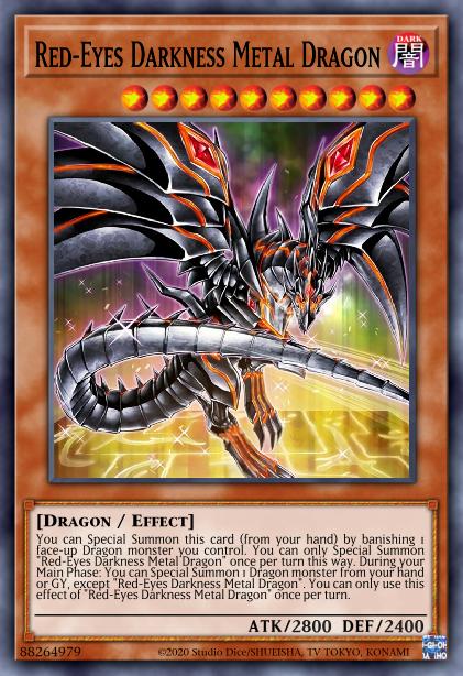 Red-Eyes Darkness Metal Dragon Yu-Gi-Oh Card, Art 2