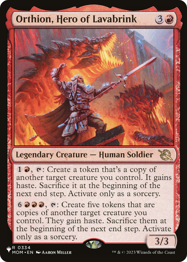 Orthion, Hero of Lavabrink Card Image