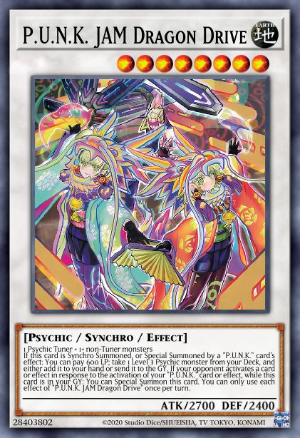 P.U.N.K. JAM Dragon Drive Yu-Gi-Oh Card, Art 2