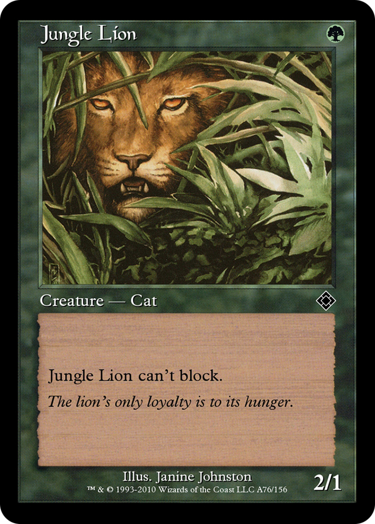 Jungle Lion Card Image