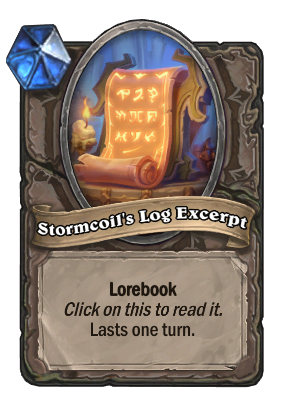 Stormcoil's Log Excerpt Card Image