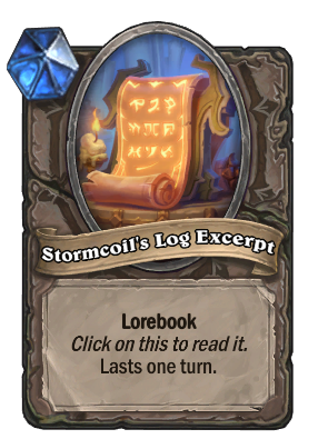 Stormcoil's Log Excerpt Card Image