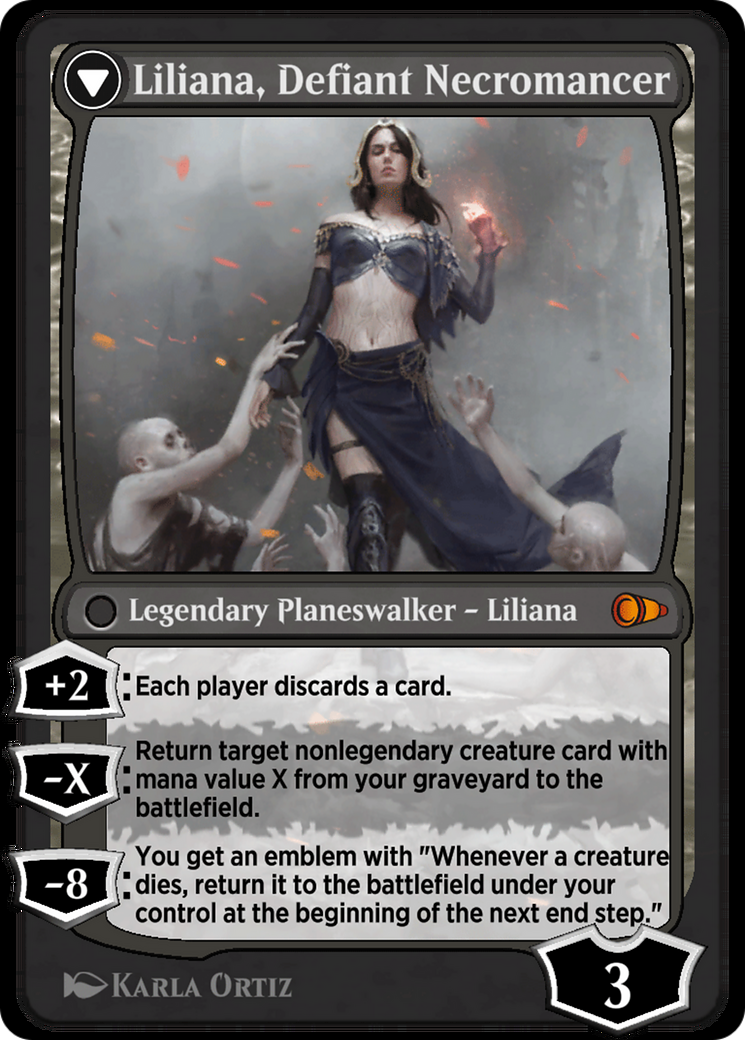 Liliana, Heretical Healer // Liliana, Defiant Necromancer Card Image