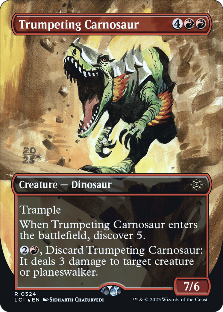 Trumpeting Carnosaur Card Image