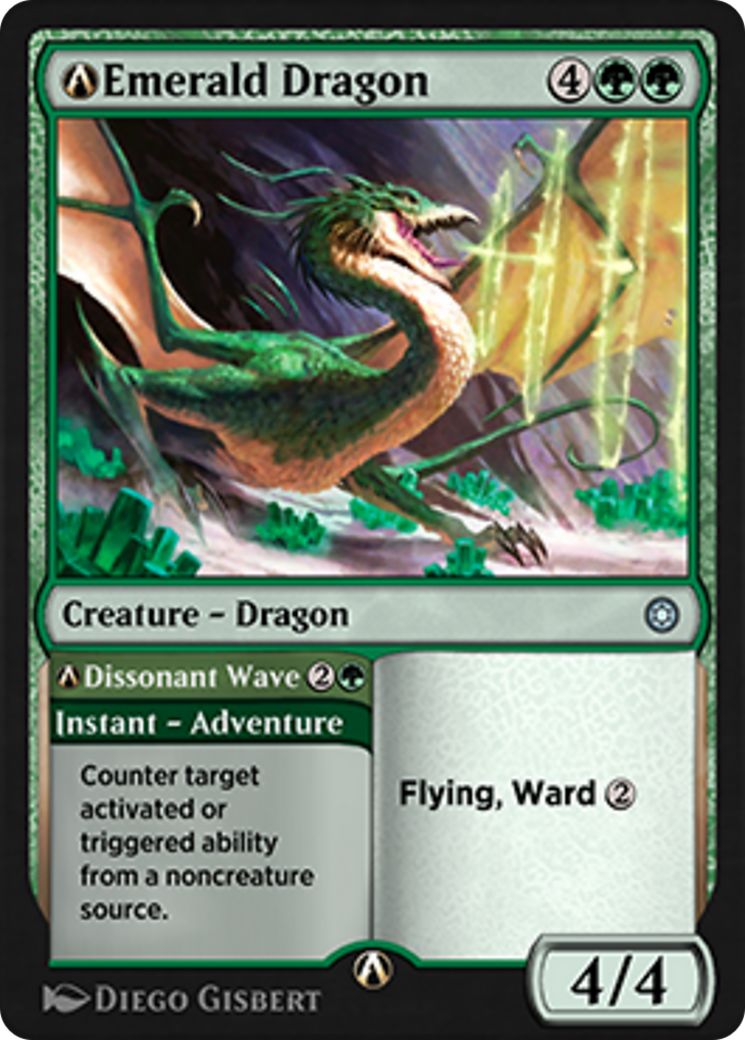 A-Emerald Dragon // A-Dissonant Wave Card Image