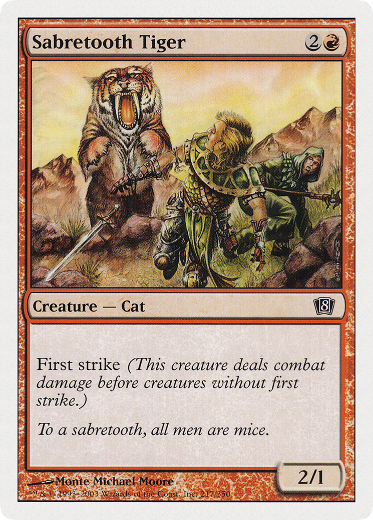 Sabretooth Tiger Card Image