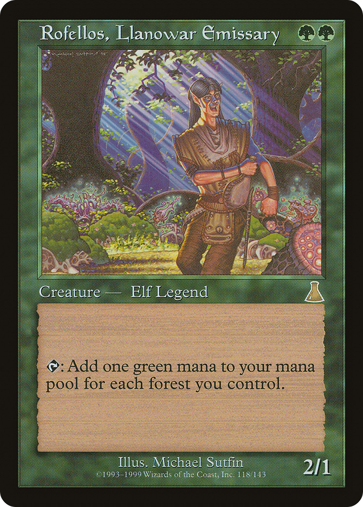 Rofellos, Llanowar Emissary Card Image