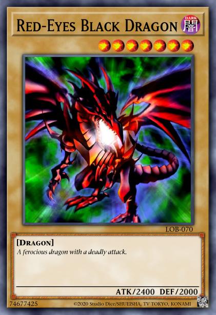 Red-Eyes Black Dragon Yu-Gi-Oh Card, Art 4