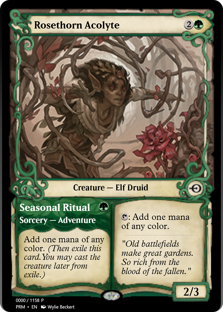 Rosethorn Acolyte // Seasonal Ritual Card Image