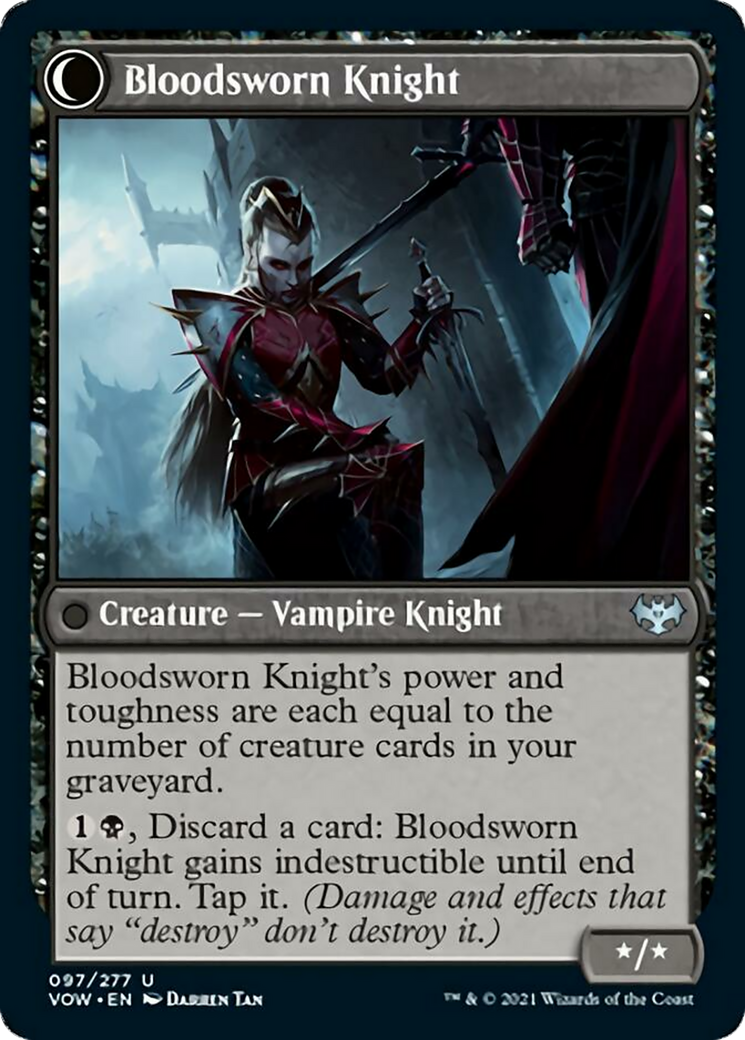 Bloodsworn Squire // Bloodsworn Knight Card Image
