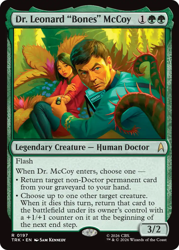 Dr. Leonard "Bones" McCoy Magic: The Gathering card