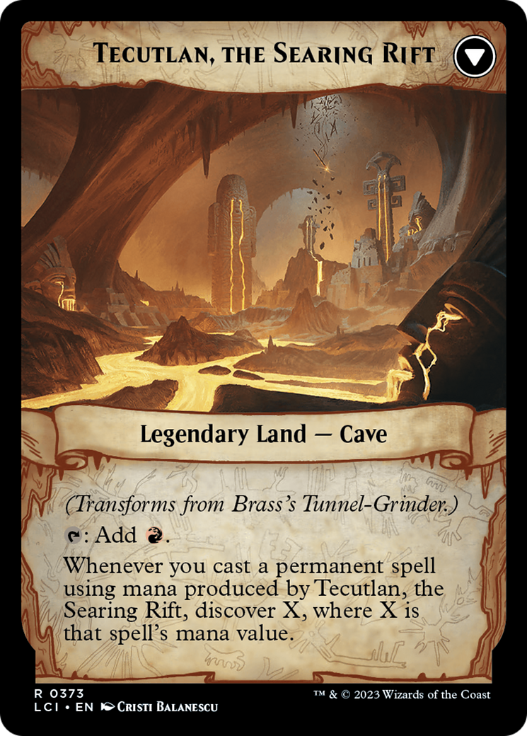 Brass's Tunnel-Grinder // Tecutlan, the Searing Rift Card Image