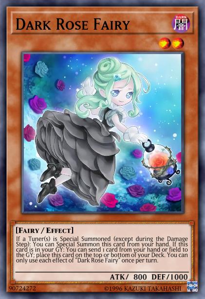 Dark Rose Fairy Card Image