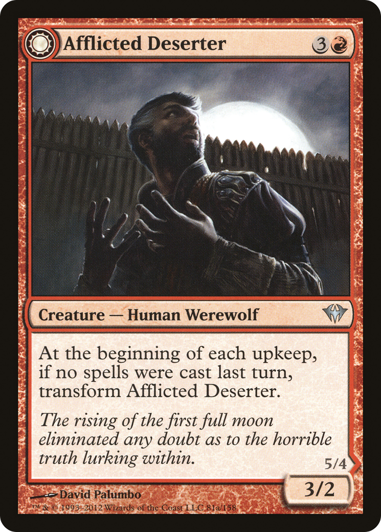Afflicted Deserter // Werewolf Ransacker Card Image