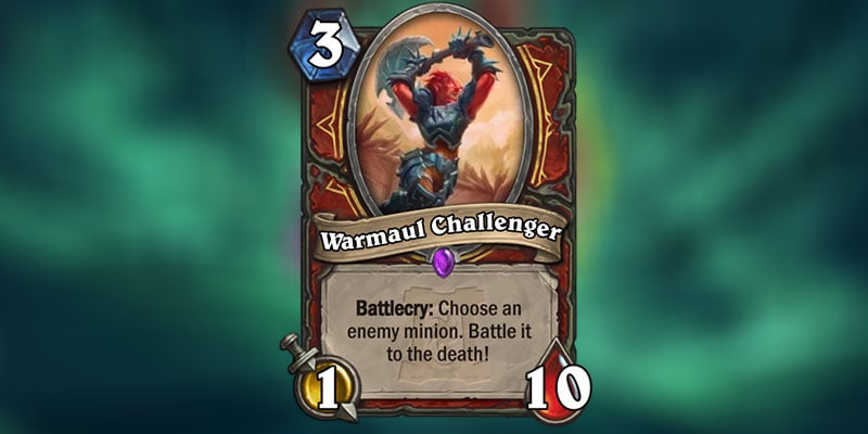 Warmaul Challenger is a new Warrior Card Revealed for Hearthstone's Ashes of Outland Expansion