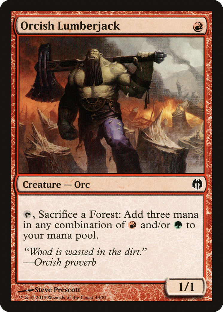 Orcish Lumberjack Card Image