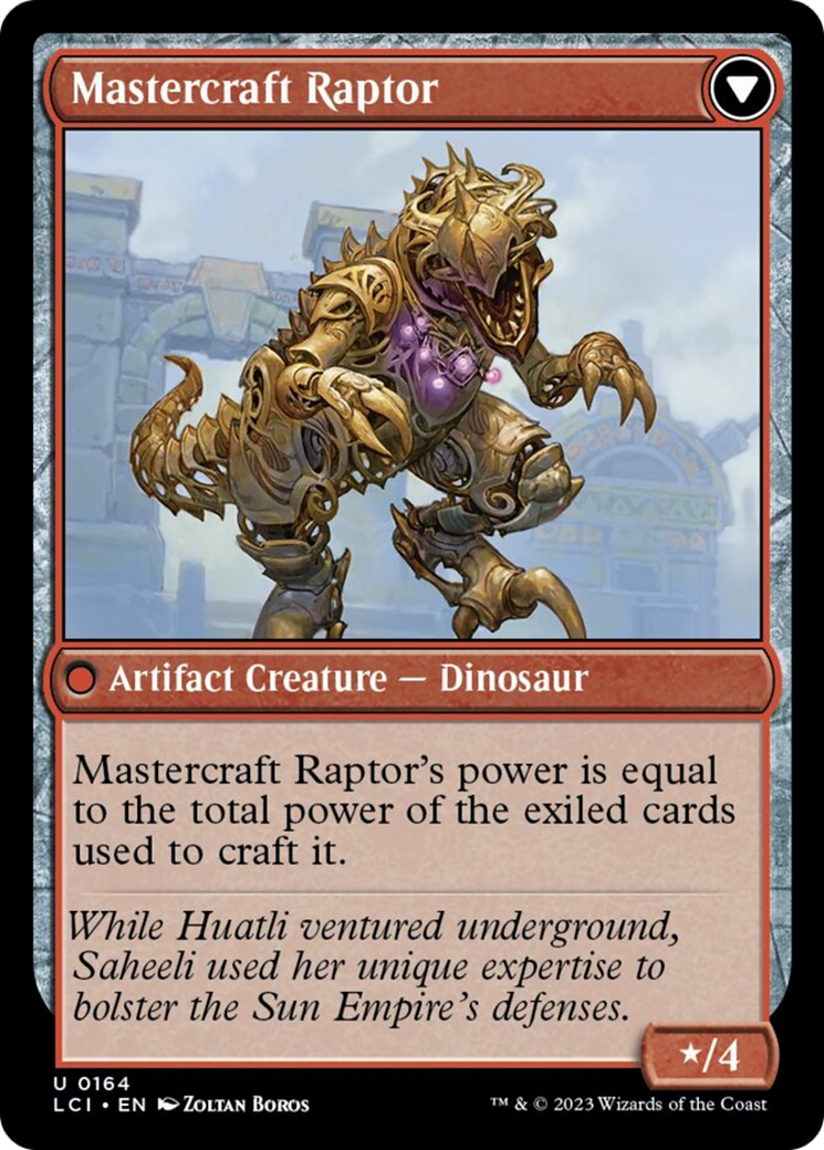 Saheeli's Lattice // Mastercraft Raptor Card Image