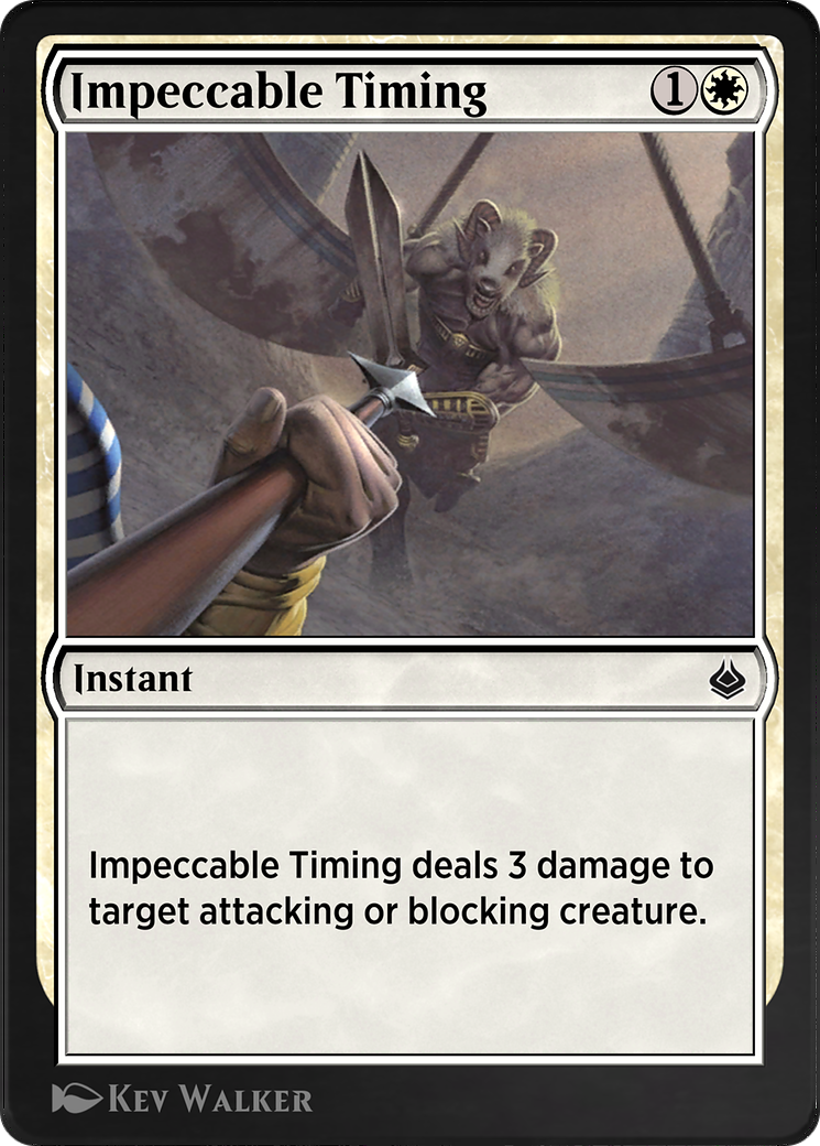 Impeccable Timing Card Image