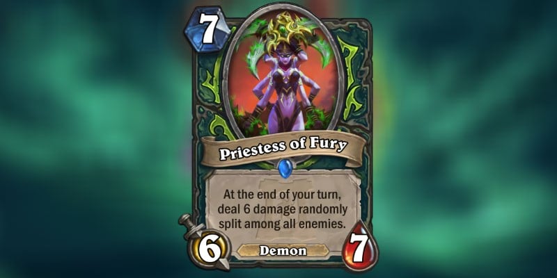 Priestess of Fury is a new Demon Hunter Card Revealed for Hearthstone's Ashes of Outland Expansion