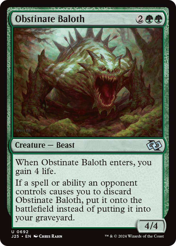 Obstinate Baloth Card Image