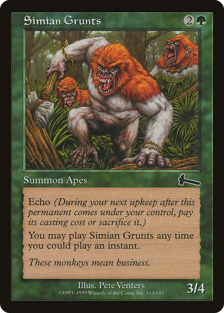 Simian Grunts Card Image