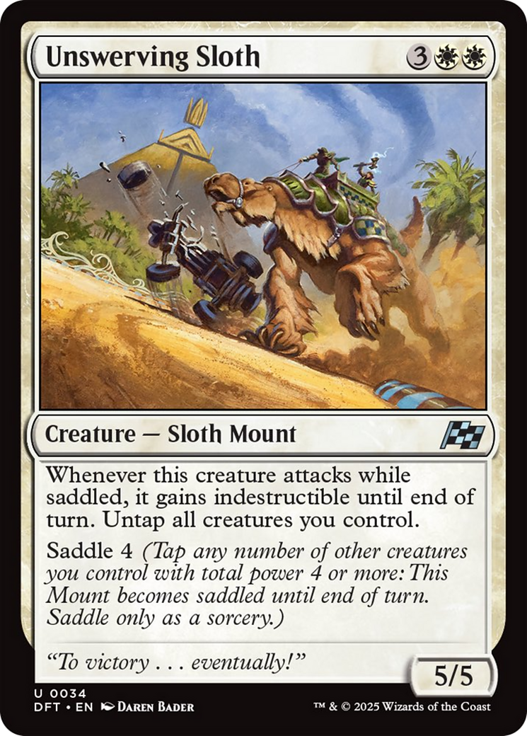 Unswerving Sloth Card Image