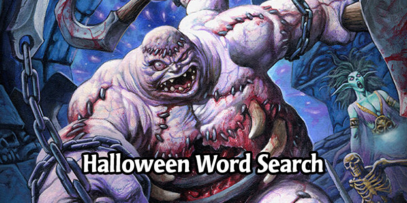Oozefest - A Hearthstone Halloween Word Search Puzzle Fit For An Abomination