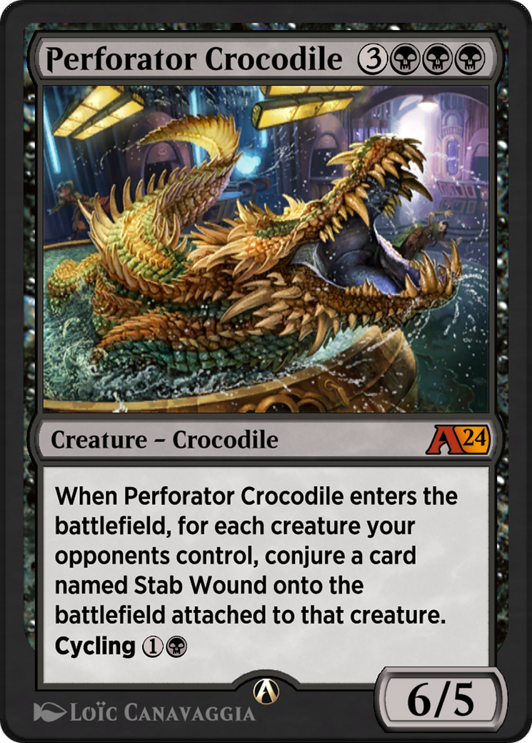 Perforator Crocodile Card Image