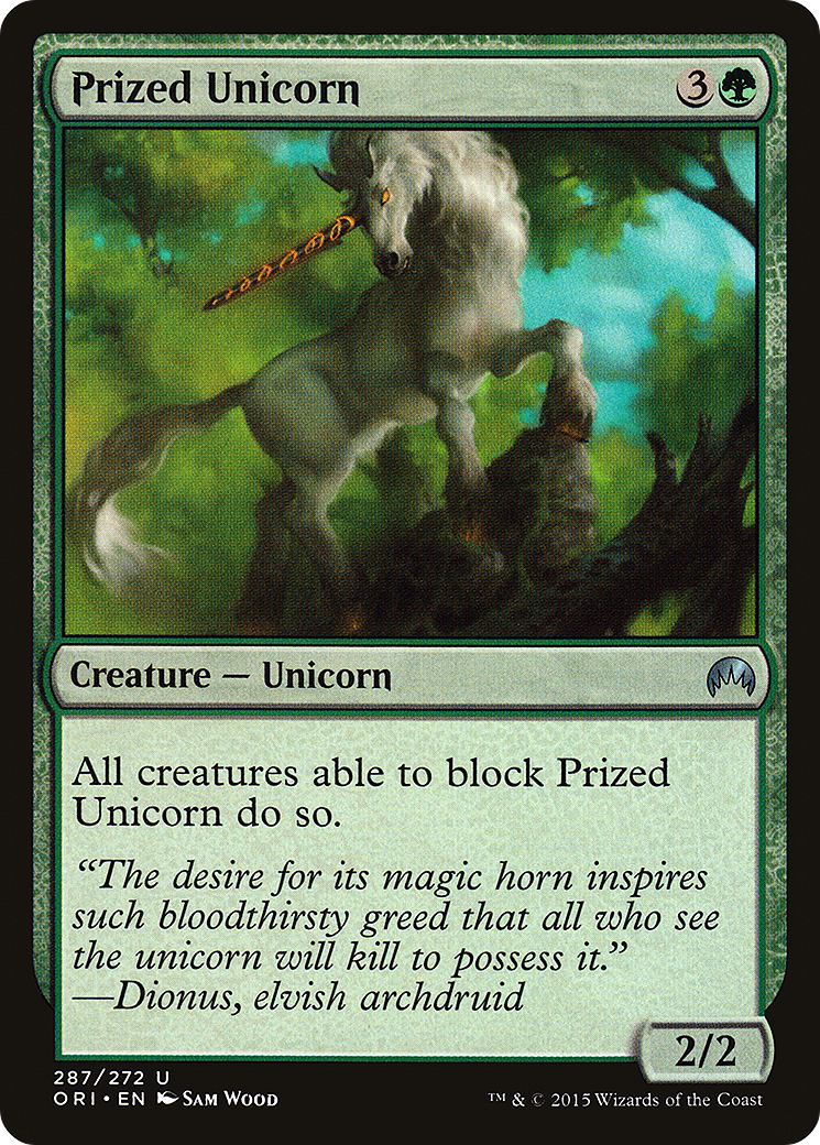 Prized Unicorn Card Image