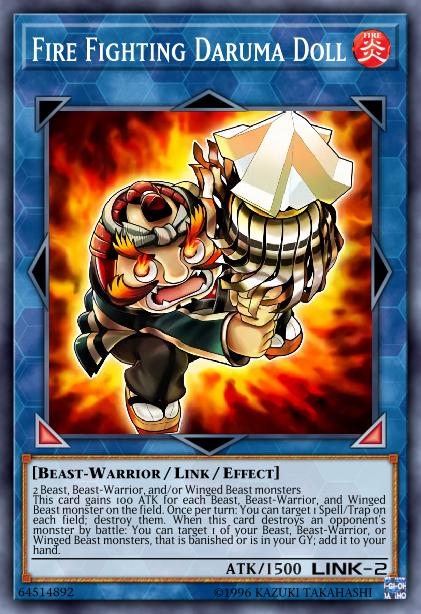 Fire Fighting Daruma Doll Card Image