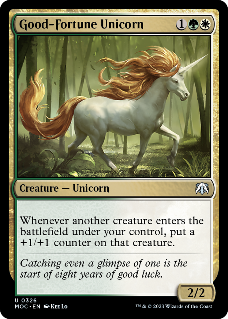 Good-Fortune Unicorn Card Image