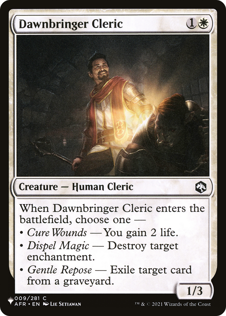 Dawnbringer Cleric Card Image