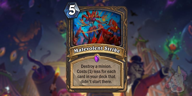 Malevolent Strike is a New Rogue Card Revealed for Hearthstone's Darkmoon Faire Expansion