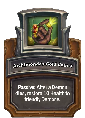 Archimonde's Gold Coin {0} Card Image