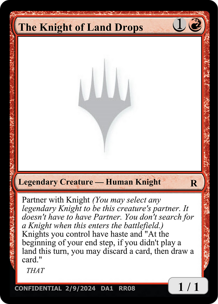 The Knight of Land Drops Card Image