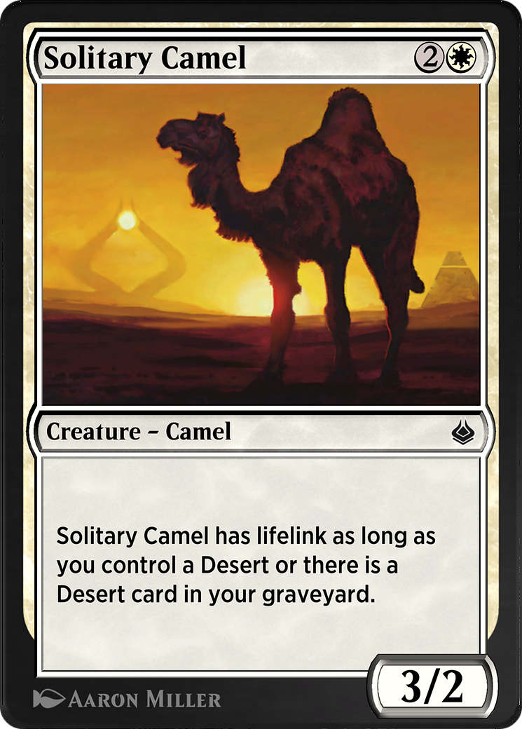 Solitary Camel Card Image