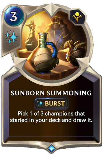 Sunborn Summoning Card Image