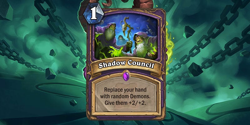 Shadow Council is a new Warlock Spell Revealed for Hearthstone's Ashes of Outland Expansion
