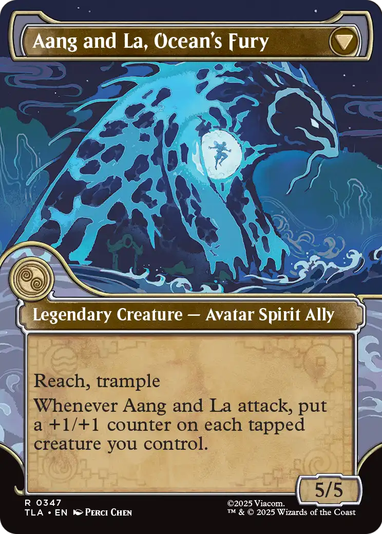 Aang and La, Ocean's Fury Magic: The Gathering card