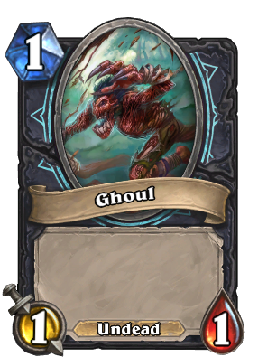 Ghoul Tarot Card showing a reanimated corpse with glowing eyes