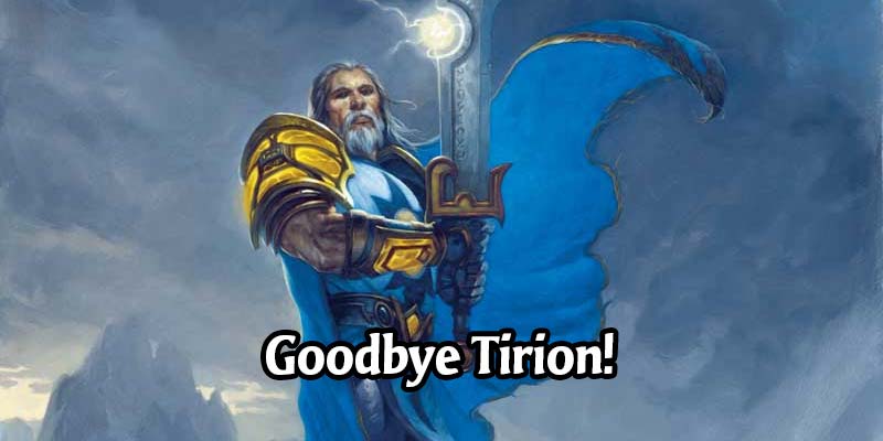 Tirion is Being Rotated from Hearthstone's Battlegrounds Early this Month