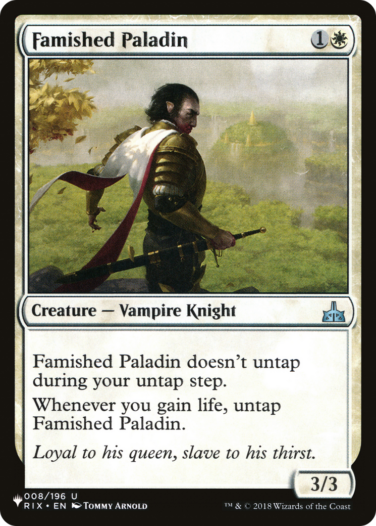 Famished Paladin Card Image