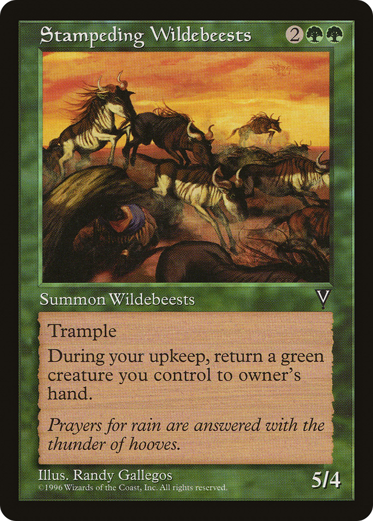 Stampeding Wildebeests Card Image